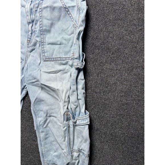 American Eagle Womens Light Wash Denim Cargo Baggy Jogger Jeans Size 00 Short - Picture 9 of 11